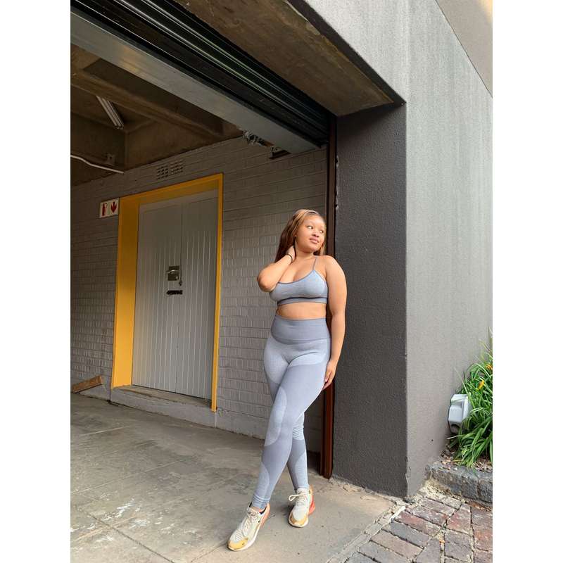 High waisted pant and crop top Gym set