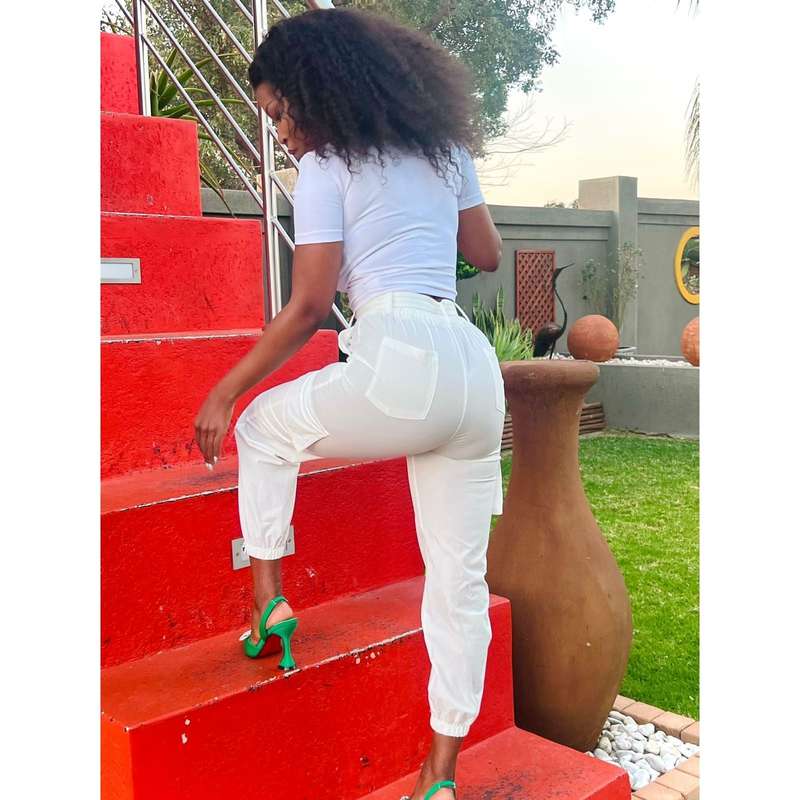 High Waisted Elastic Bottom Pant