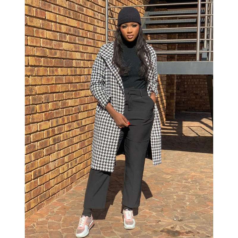 Plaid Print Belted Overcoat