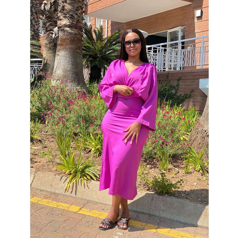 Long Sleeve V-Neck Dress