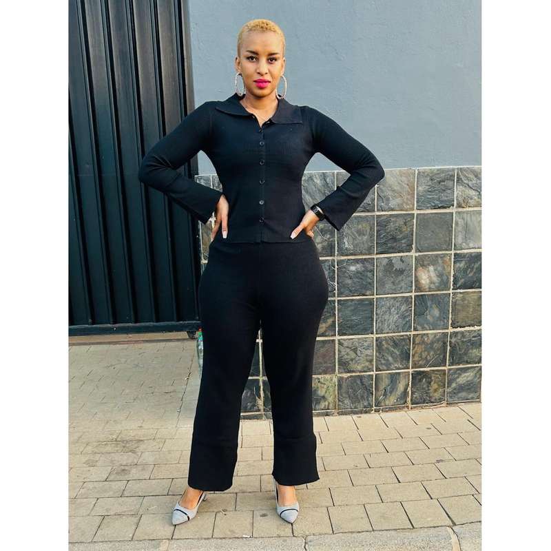 Knitted Buttoned 2pc Set