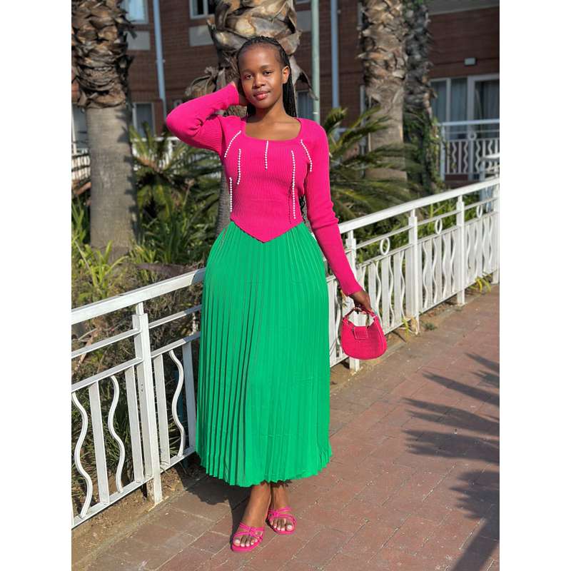 Long Sleeve Beads Top