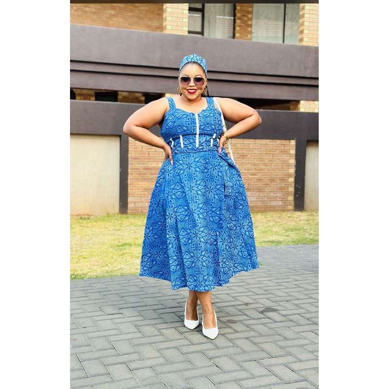 Sleeveless Ankara Dress