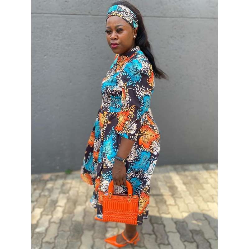 Sexy Midi Floral Ankara Dress