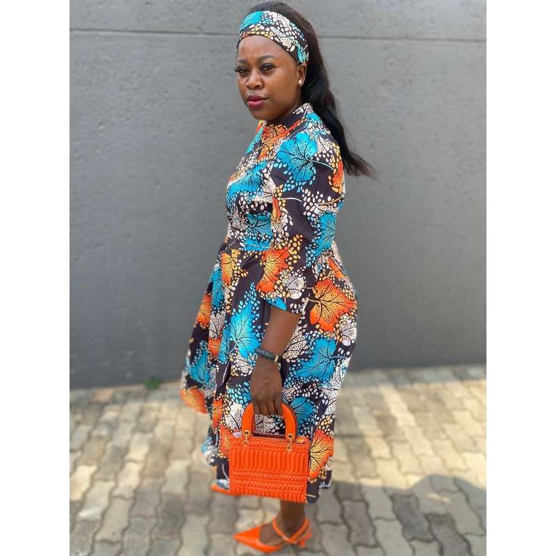 Sexy Midi Floral Ankara Dress