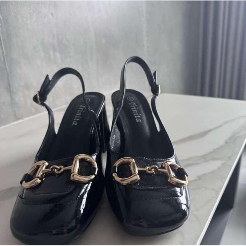 Square Toe Chunky Heel Shoes