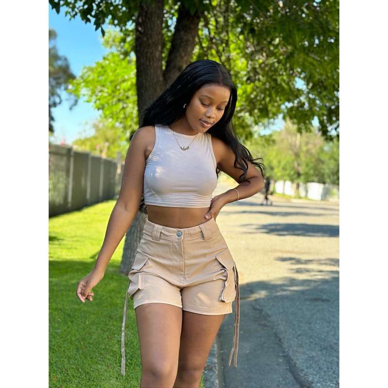 High Waist Work Wear Wide Leg Short Pants