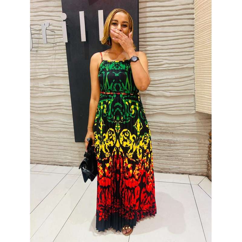 Rasta Sleeveless Maxi Summer Dress