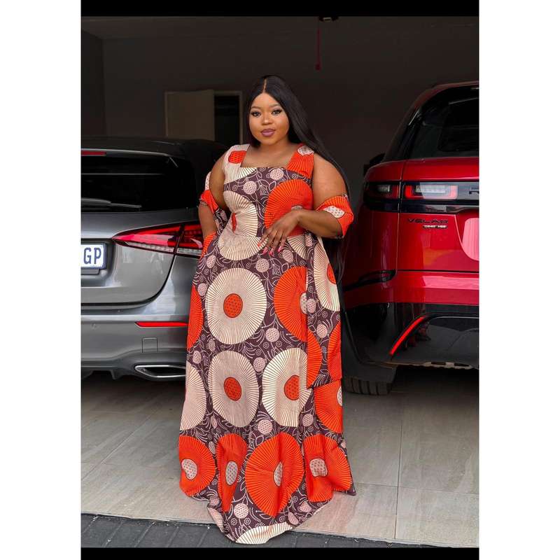 African Print Traditional Fashion Maxi Dress