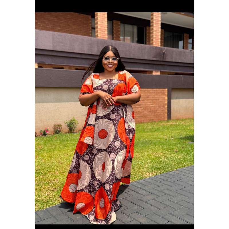 African Print Traditional Fashion Maxi Dress