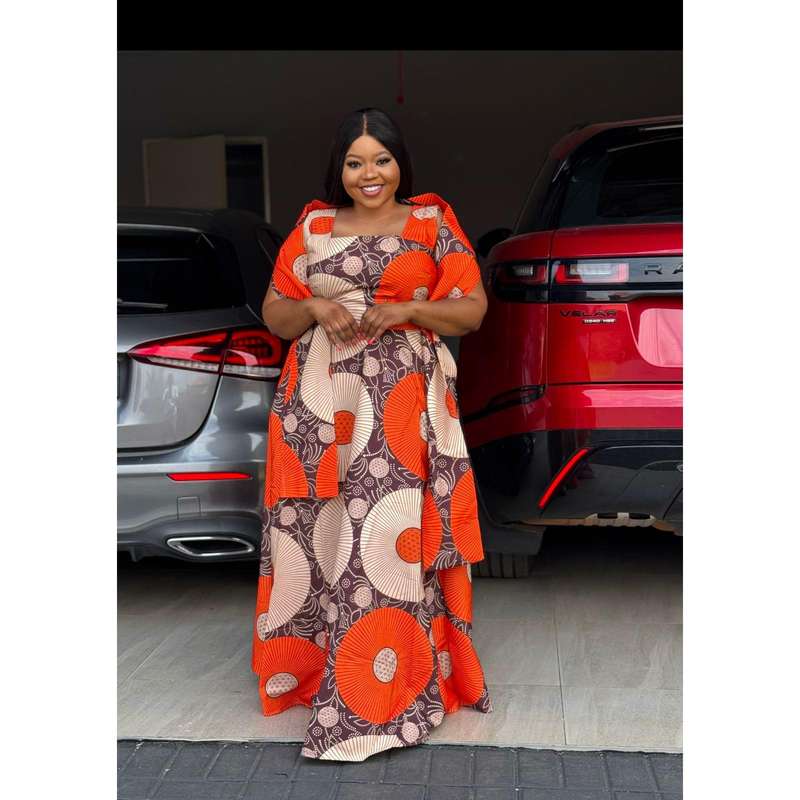 African Print Traditional Fashion Maxi Dress