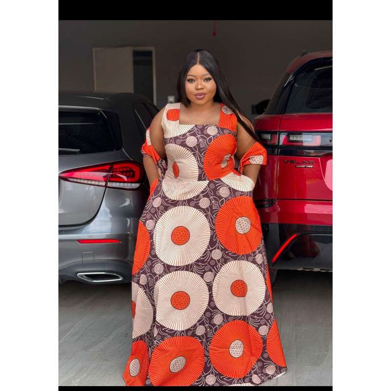 African Print Traditional Fashion Maxi Dress