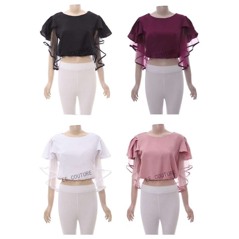 Half-sleeved Waltz Blouse Top.