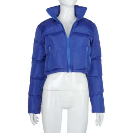 Women's Net Red Black Puffer Trench Coat
