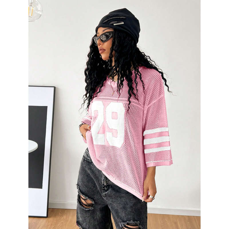 Graphic Shirts V Neck Pullover Sweater