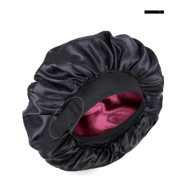 Dual-Layer Wide-Brimmed Satin Ribbon Bowknot