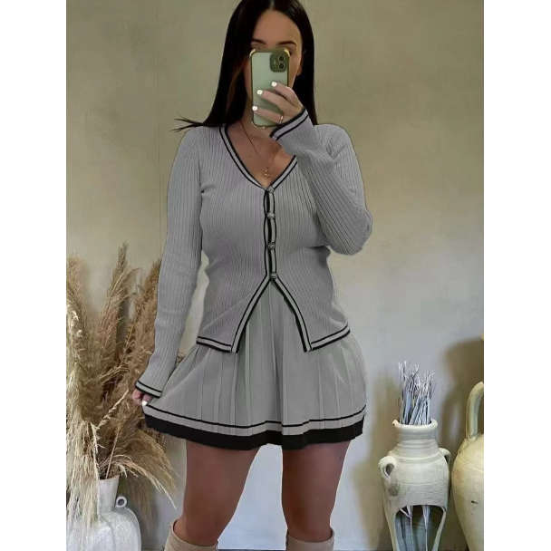Elegant Knitted 2 Piece Set