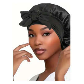 Women's Long Adjustable Braid Satin Bonnet