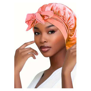 Women's Long Adjustable Braid Satin Bonnet