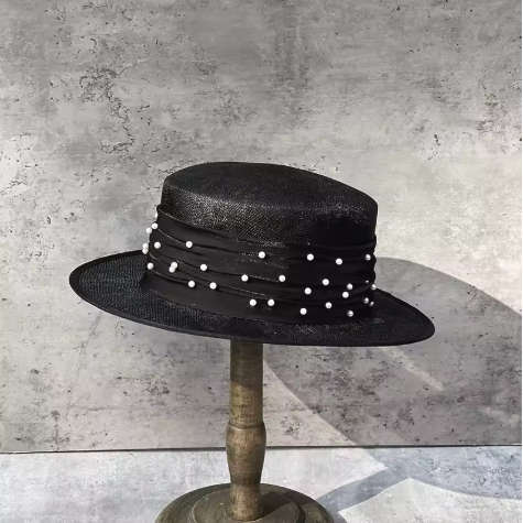 Straw Hat Bow Retro Elegant Fresh Hepburn Ladies Sun Hat