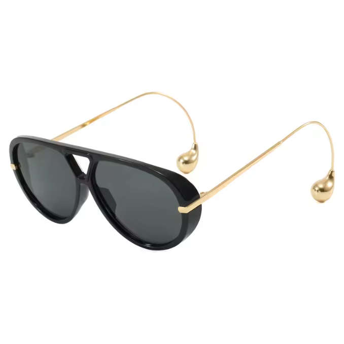 Double Bridge Luxury Brand Designer Oversized Pilot Sunglasses