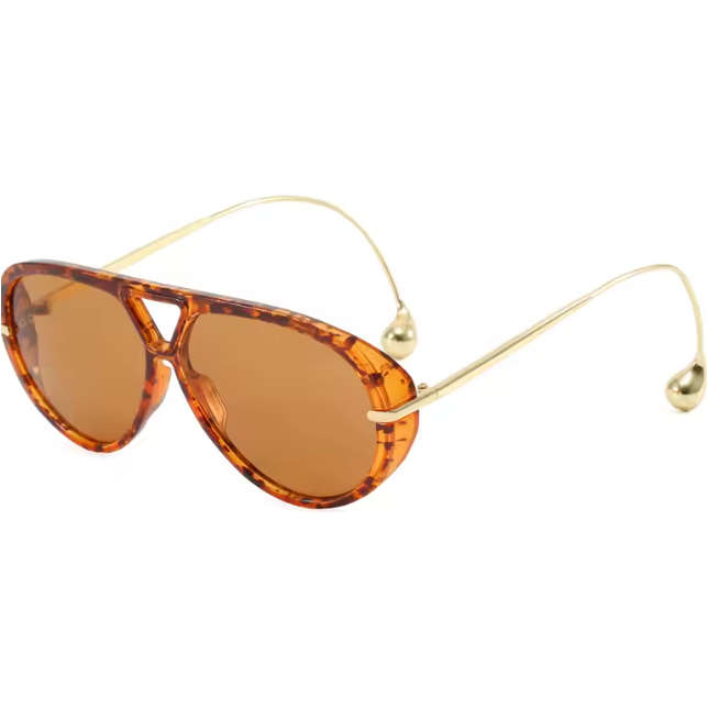 Double Bridge Luxury Brand Designer Oversized Pilot Sunglasses