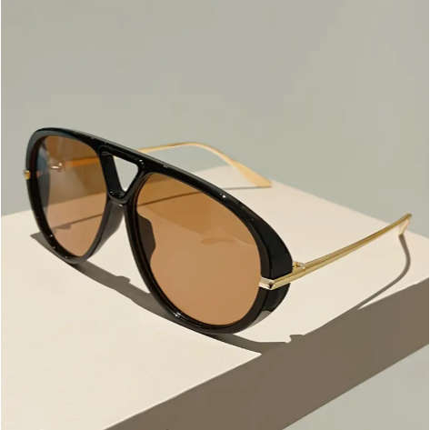 Unique Large Frame Fashion Popular Multicolor Double Beam Design Glasses