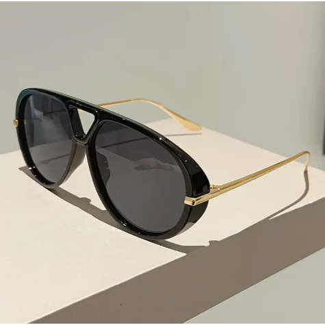 Unique Large Frame Fashion Popular Multicolor Double Beam Design Glasses