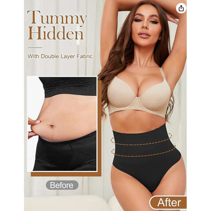 High Waist Tummy Control Shapewear Strong Shaping Underwear Body Shaper