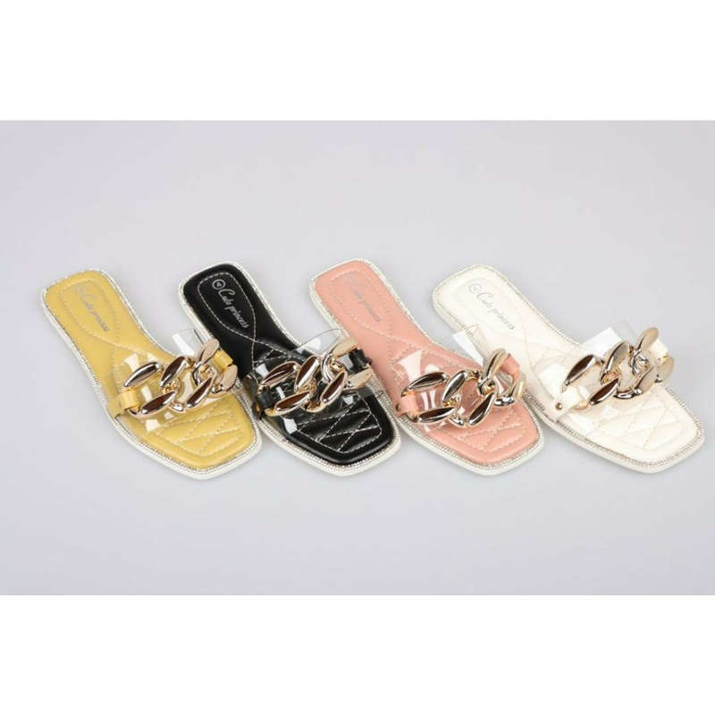 Gold Chain transparent sandels