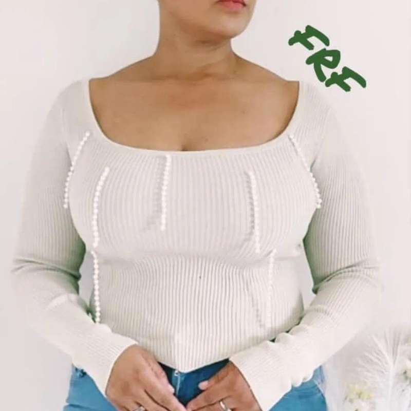 Long Sleeve Beads Top