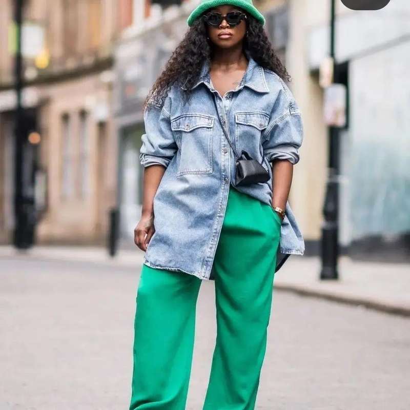 Long Sleeve Oversized Denim Shirt
