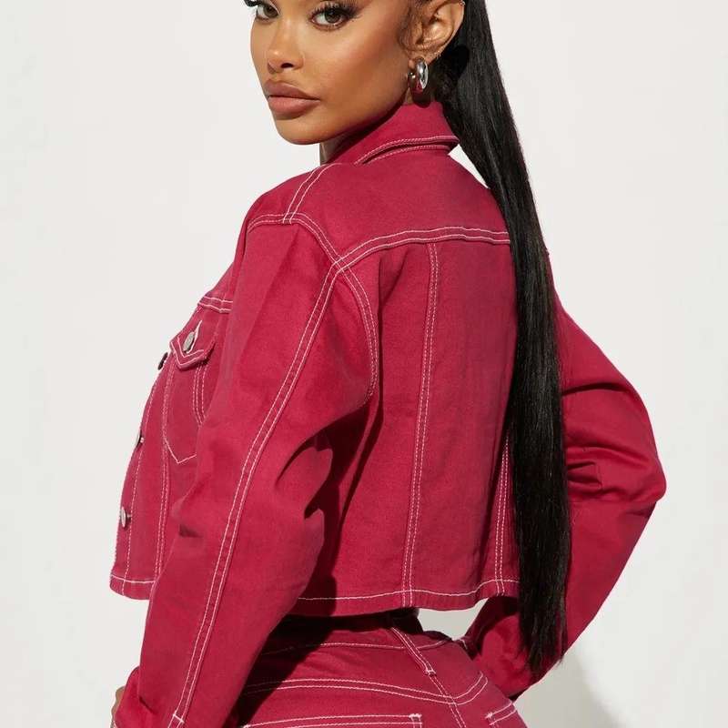 Buttoned Solid Color Top & Pant Set