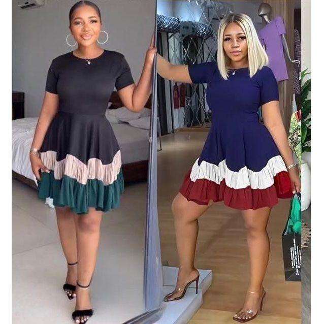 Short Sleeve Round Neck Mini dress