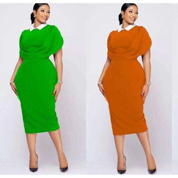 Collar Sleeveless Bodycon Dress