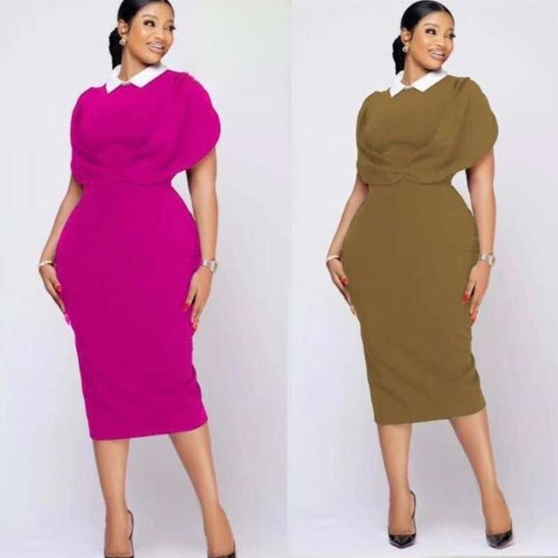Collar Sleeveless Bodycon Dress