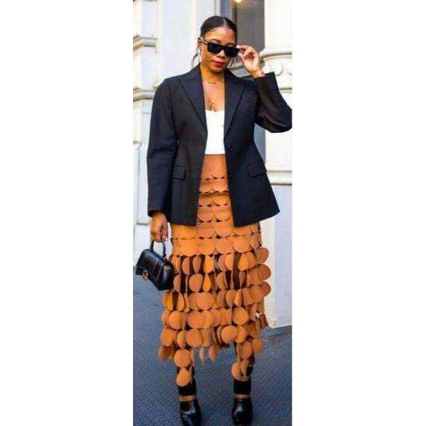 Fringed Maxi Skirt