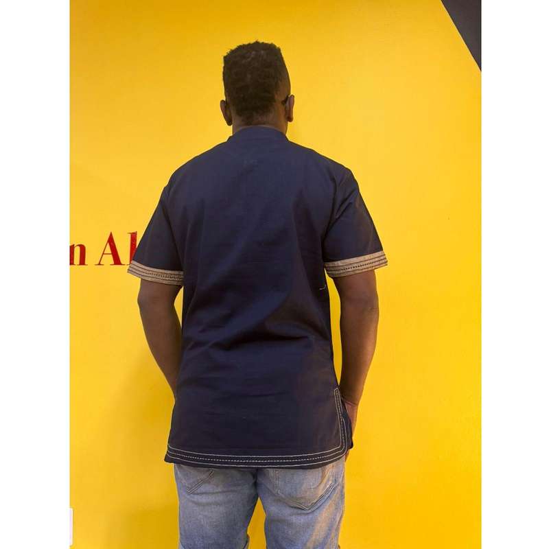 Mens African Vintage Embroidered T-Shirt