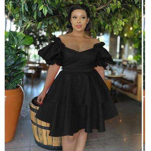 Off Shoulder Layered Mini Dress
