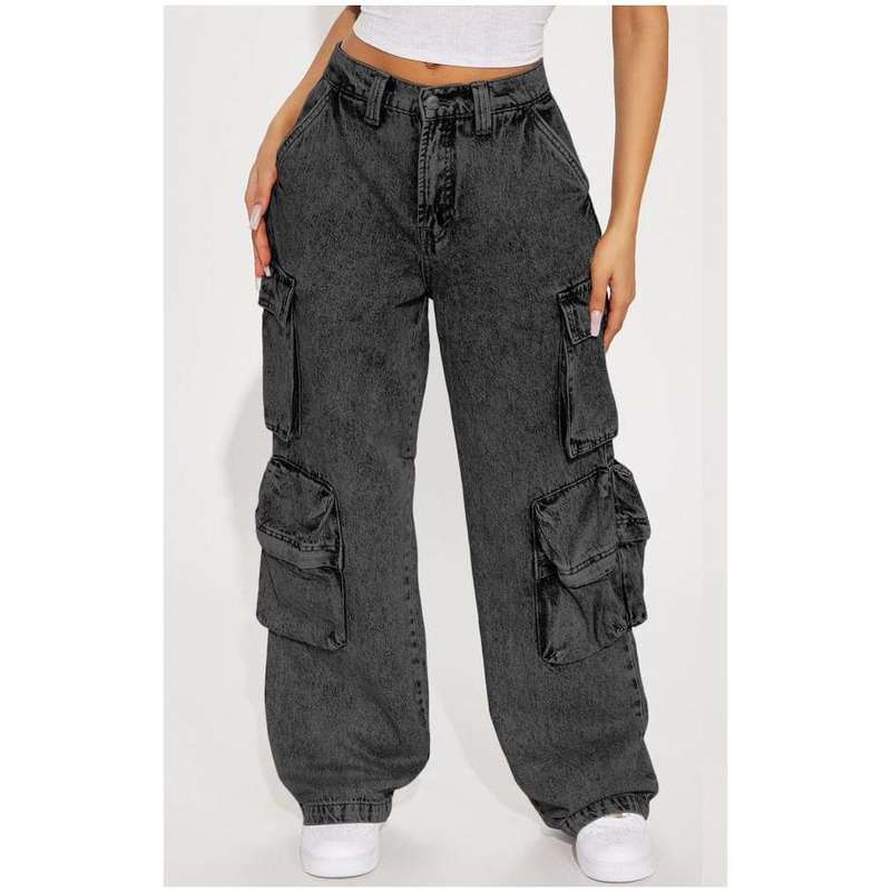 Womans Multi Pocketed Cargo Jeans