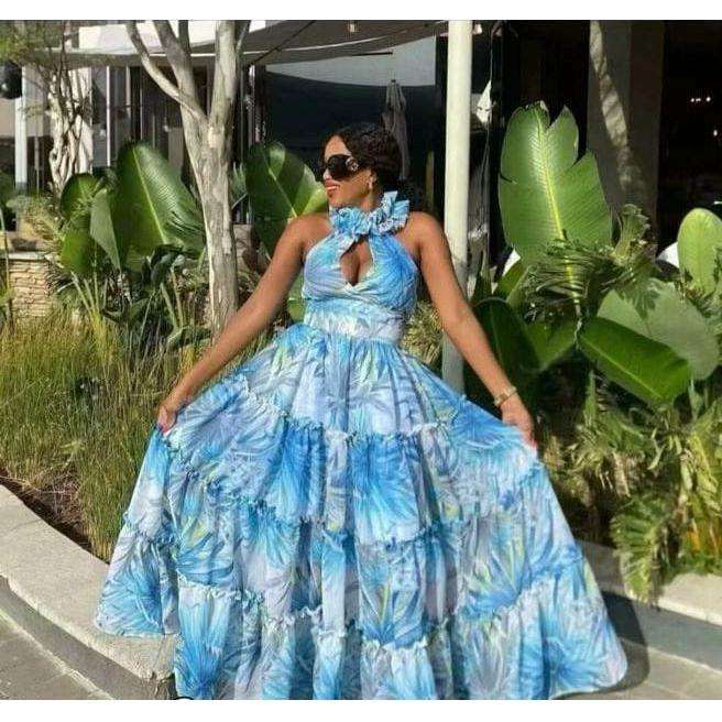 Sleeveless Floral Maxi Dress.