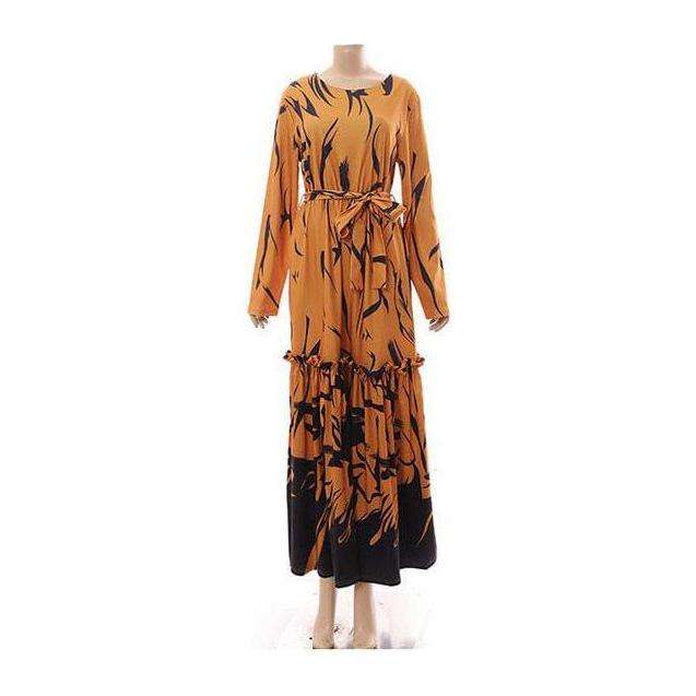 Printed Long Sleeve Dress.