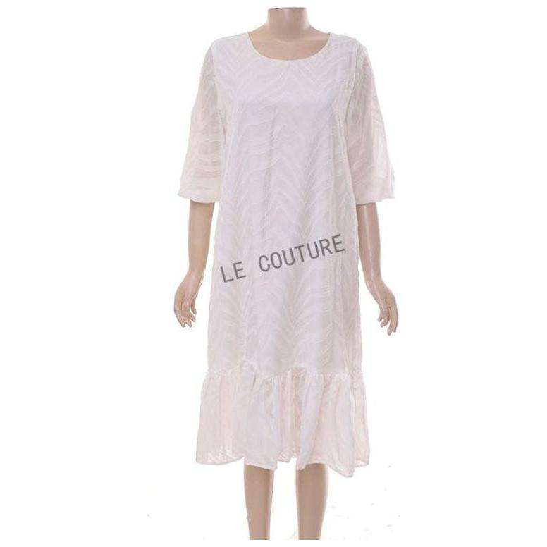 Ruffle Hem Loose Midi Dress.
