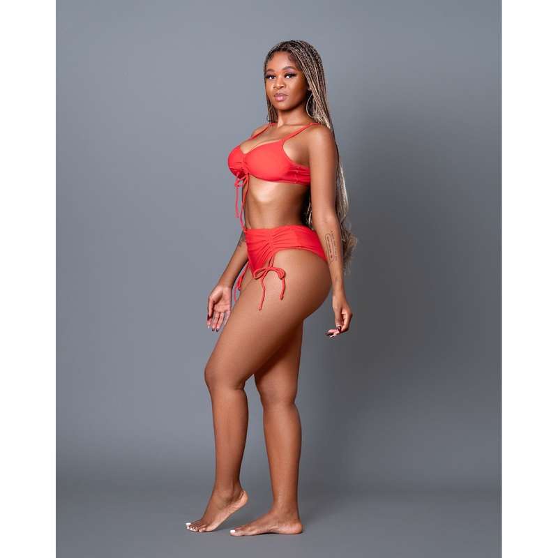 Plain Tie Knot Sexy Bikini Set.