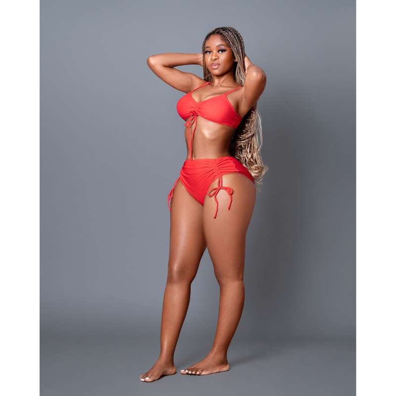 Plain Tie Knot Sexy Bikini Set.
