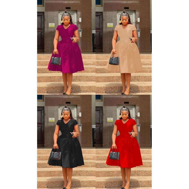 Party Outfits Casual Lady Satin Midi Dress.