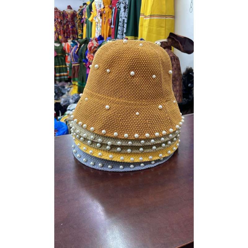 Pearl Decor Bucket Hat.
