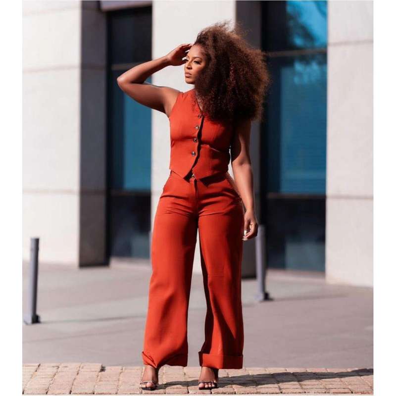 Sexy Crop Top and Long Pants Two Piece Set.