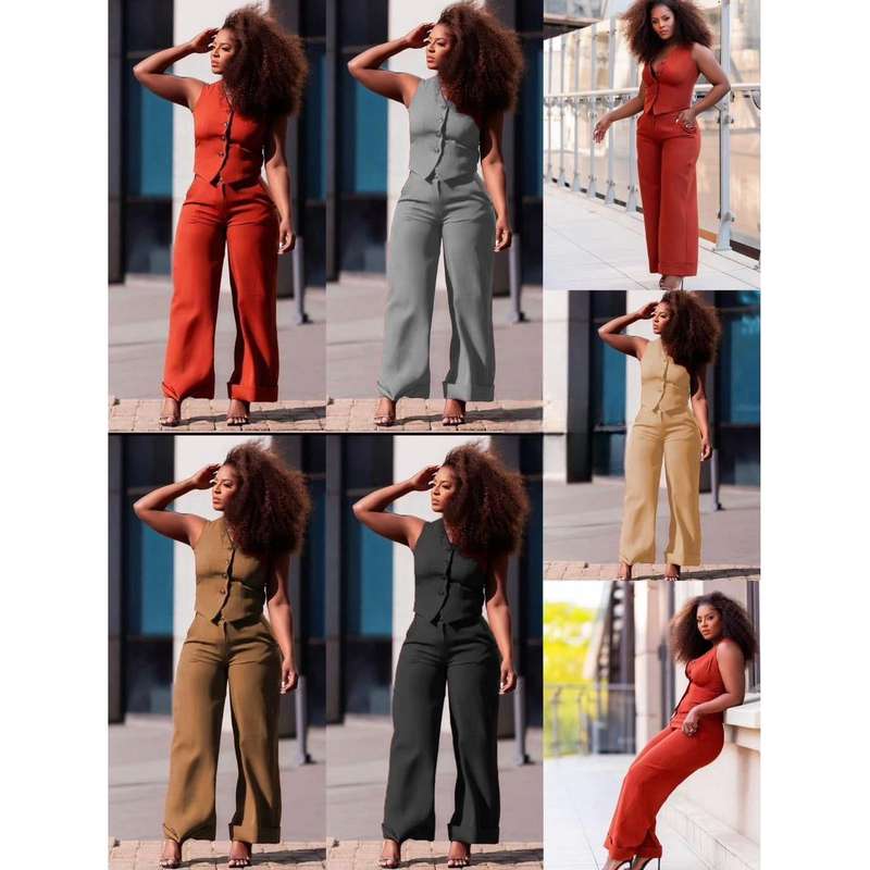 Sexy Crop Top and Long Pants Two Piece Set.