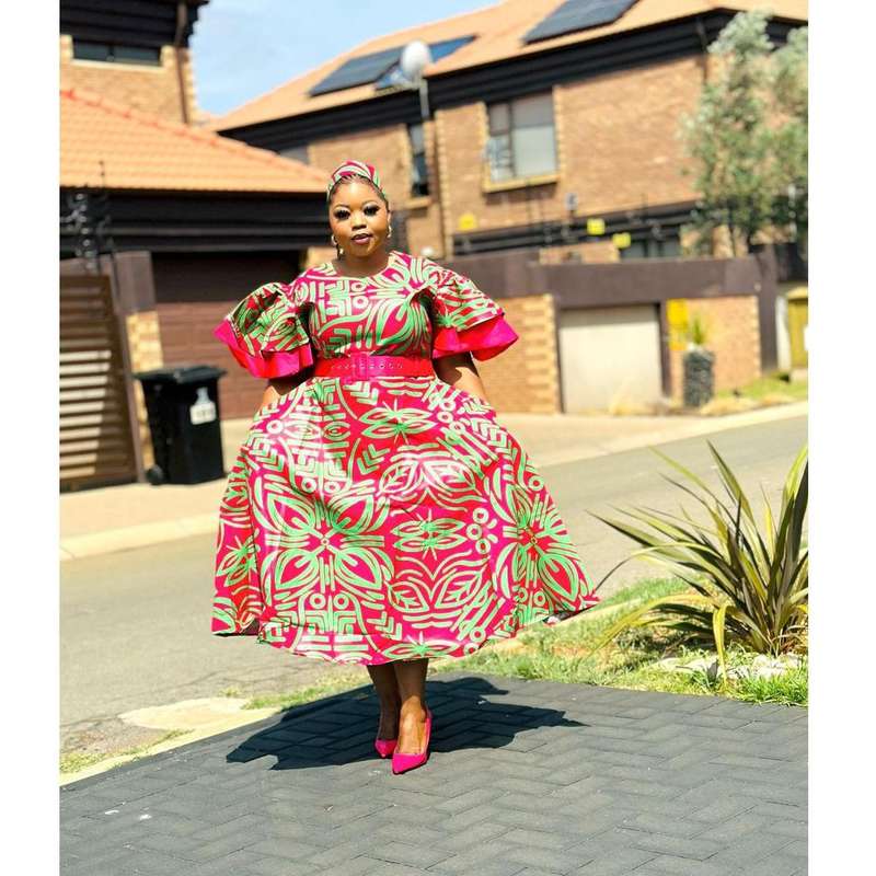 African Print Ankara maxi dress.